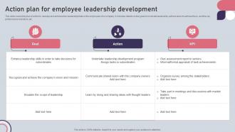 Action Plan For Employee Leadership Development