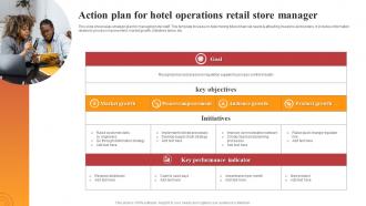 Action Plan For Hotel Operations Retail Store Manager