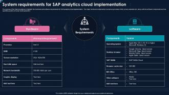 Action Plan For Implementing BI System Requirements For SAP Analytics Cloud Implementation