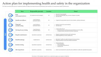 Action Plan For Implementing Health And Safety In The How To Optimize Recruitment Process To Increase