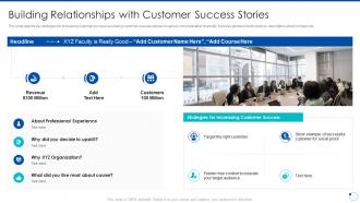Action plan for improving consumer intimacy building relationships with customer success stories
