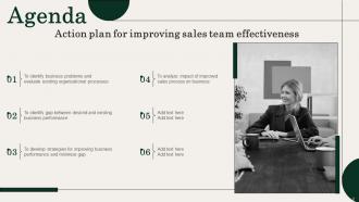 Action Plan For Improving Sales Team Effectiveness Powerpoint Presentation Slides Impactful Professionally