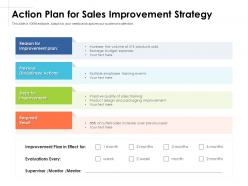 Action plan for sales improvement strategy