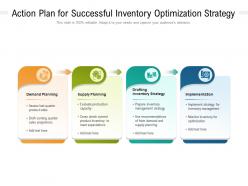 Action plan for successful inventory optimization strategy