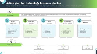 Action Plan For Technology Business Startup