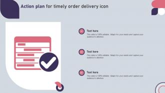 Action Plan For Timely Order Delivery Icon