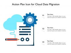 Action plan icon for cloud data migration