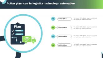 Action Plan Icon In Logistics Technology Automation