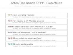 Action plan sample of ppt presentation