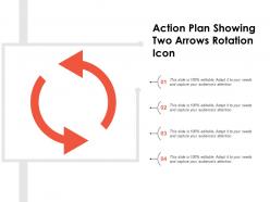 Action plan showing two arrows rotation icon