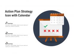 Action plan strategy icon with calendar