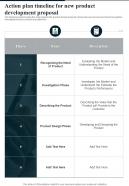Action Plan Timeline For New Product Development Proposal One Pager Sample Example Document