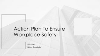 Action Plan To Ensure Workplace Safety PPT Summary AT