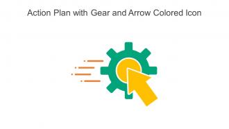 Action Plan With Gear And Arrow Colored Icon In Powerpoint Pptx Png And Editable Eps Format