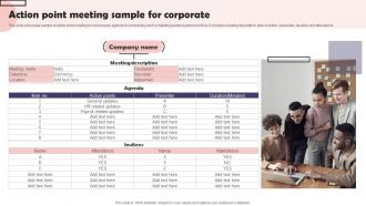 Action Point Meeting Sample For Corporate