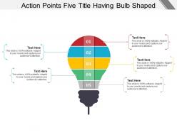 Action points five title having bulb shaped