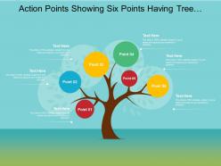 Action points showing six points having tree shaped