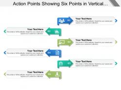 Action points showing six points in vertical manner