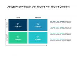Action priority matrix with urgent non urgent columns