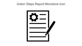 Action Steps Report Monotone Icon In Powerpoint Pptx Png And Editable Eps Format