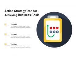 Action strategy icon for achieving business goals