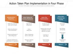 Action taken plan implementation in four phase