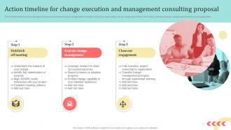 Action Timeline For Change Execution And Management Consulting Proposal