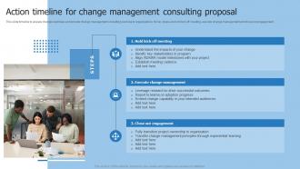 Action Timeline For Change Management Consulting Proposal Ppt Rules