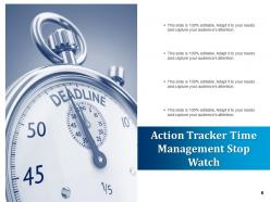 Action Tracker Activities Planning And Time Management Business Tasks