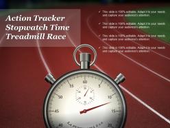 Action tracker stopwatch time treadmill race