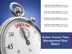 Action tracker time management stop watch