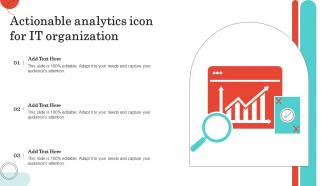Actionable Analytics Icon For IT Organization