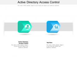 Active directory access control ppt powerpoint presentation professional templates cpb