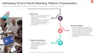 Active Influencing Recommendation Word Of Mouth Marketing Platform Characteristics