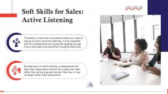 Active Listening As A Soft Skill Required For Sales Training Ppt