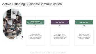 Active Listening Business Communication In Powerpoint And Google Slides Cpb
