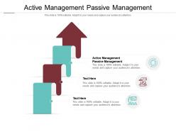 Active management passive management ppt powerpoint presentation portfolio cpb