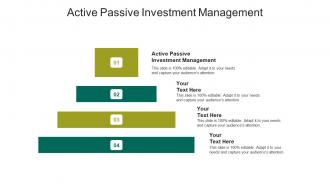 Active passive investment management ppt powerpoint presentation model graphics example cpb