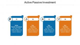Active passive investment ppt powerpoint presentation professional example cpb