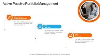 Active Passive Portfolio Management In Powerpoint And Google Slides Cpb