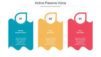 Active Passive Voice Ppt Powerpoint Presentation Summary Skills Cpb