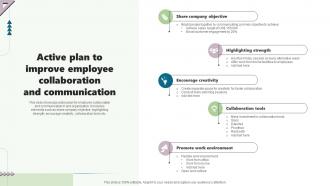 Active Plan To Improve Employee Collaboration And Communication