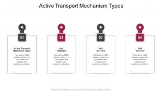 Active Transport Mechanism Types In Powerpoint And Google Slides Cpb