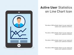 Active User Statistics On Line Chart Icon