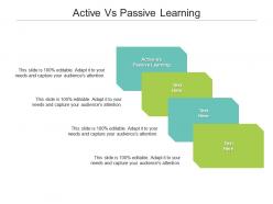 Active vs passive learning ppt powerpoint presentation gallery outline cpb