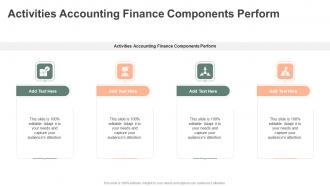 Activities Accounting Finance Components Perform In Powerpoint And Google Slides Cpb