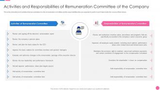 Activities And Responsibilities Of Remuneration Stakeholder Management Analysis