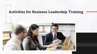 Activities For Business Leadership Training Ppt