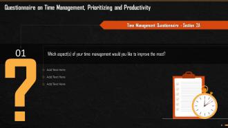 Activities For Time Management Training Ppt