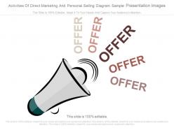 Activities of direct marketing and personal selling diagram sample presentation images